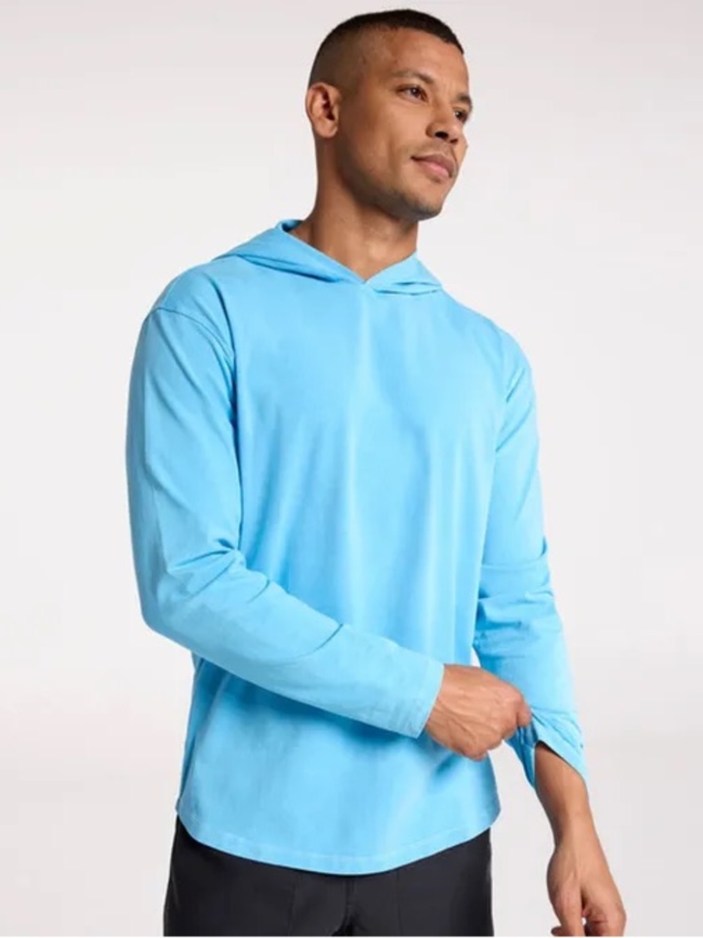 DSG Washed Performance Cotton Hoodie, 50+ UV Protection, Shining Blue, Medium
